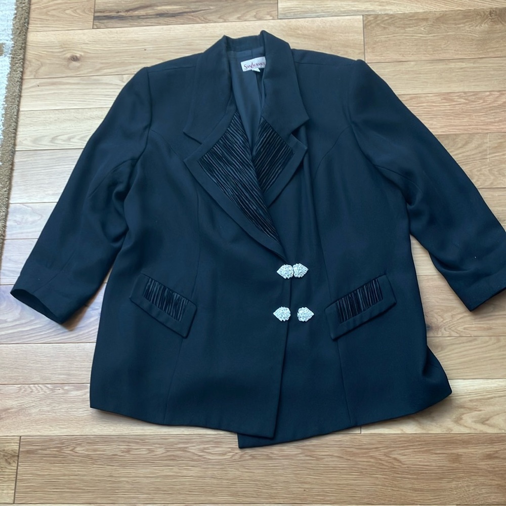 Vintage Black San Laurance Tailored Blazer 20W